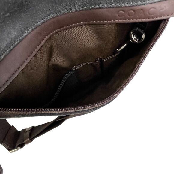 Coach Camden Leather Bag Brown Tech Crossbody Messenger Computer F70920 - Picture 7 of 11